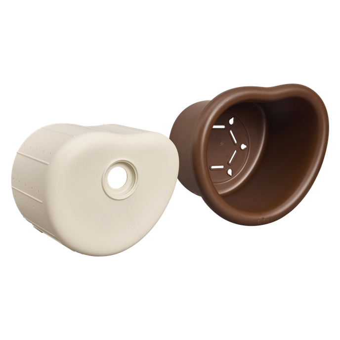 organic nichoir pour oiseaux 25cm marron châtaigne